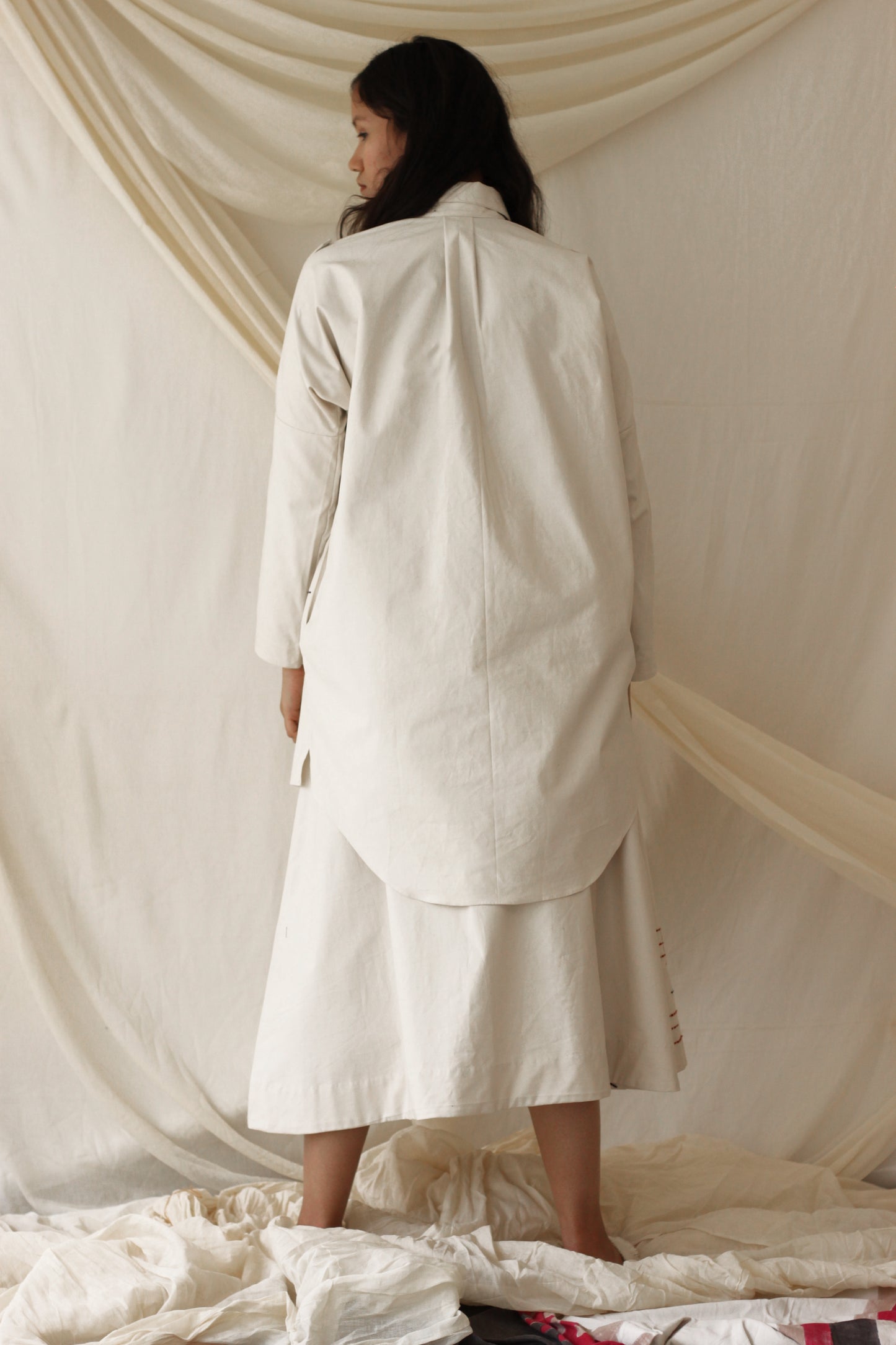 Terra Shirt Dress - Ecru
