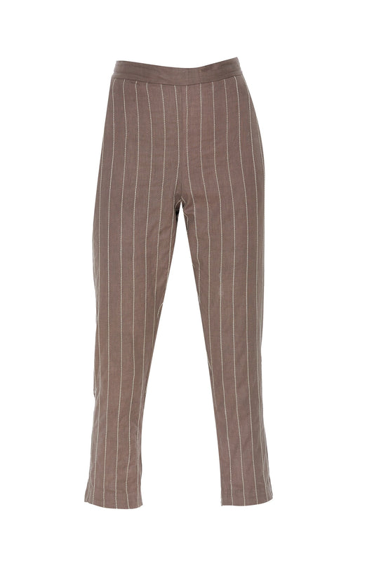 Stripes Ankle pants – Nude Blush