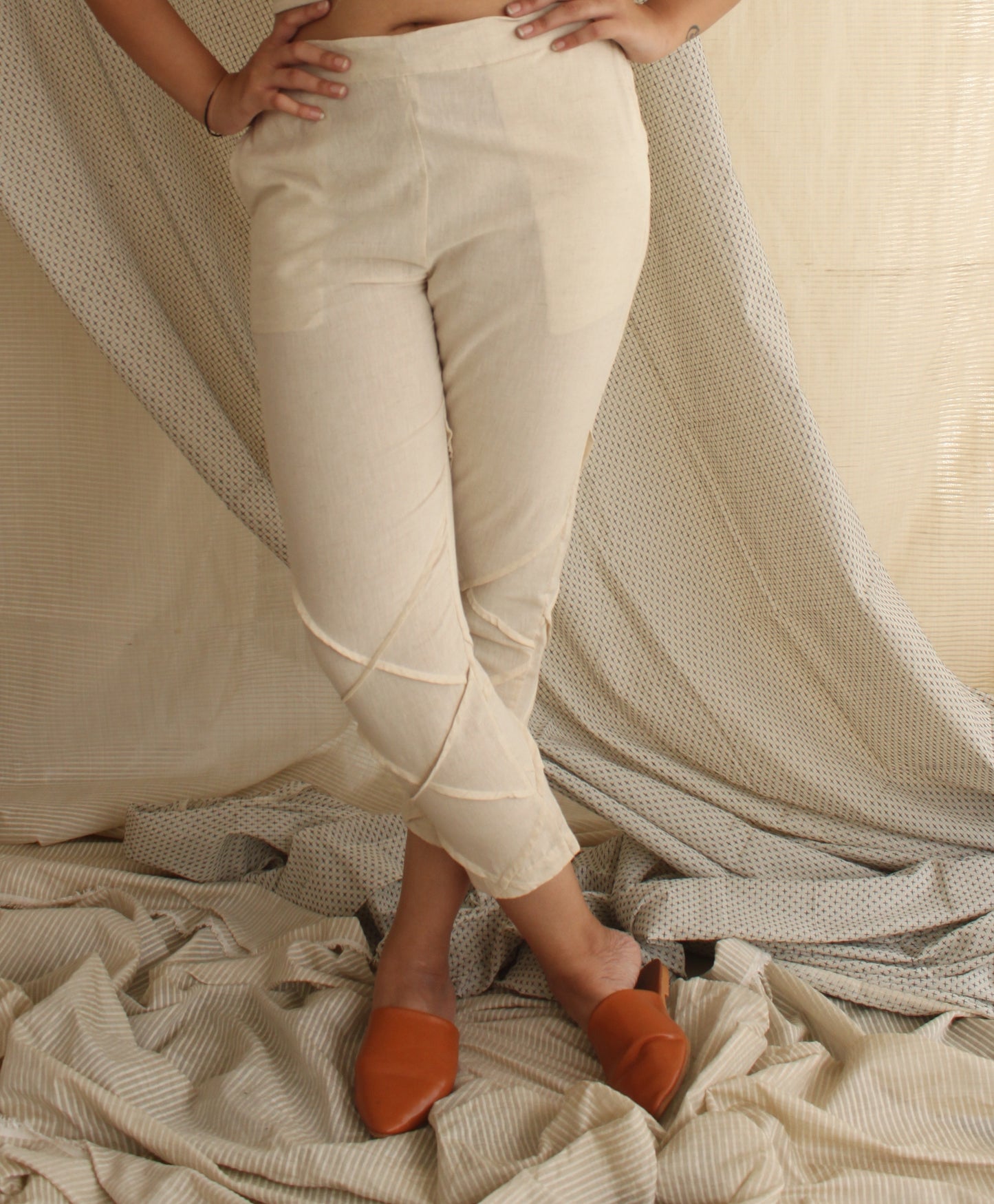 Pleat Pants - Ivory