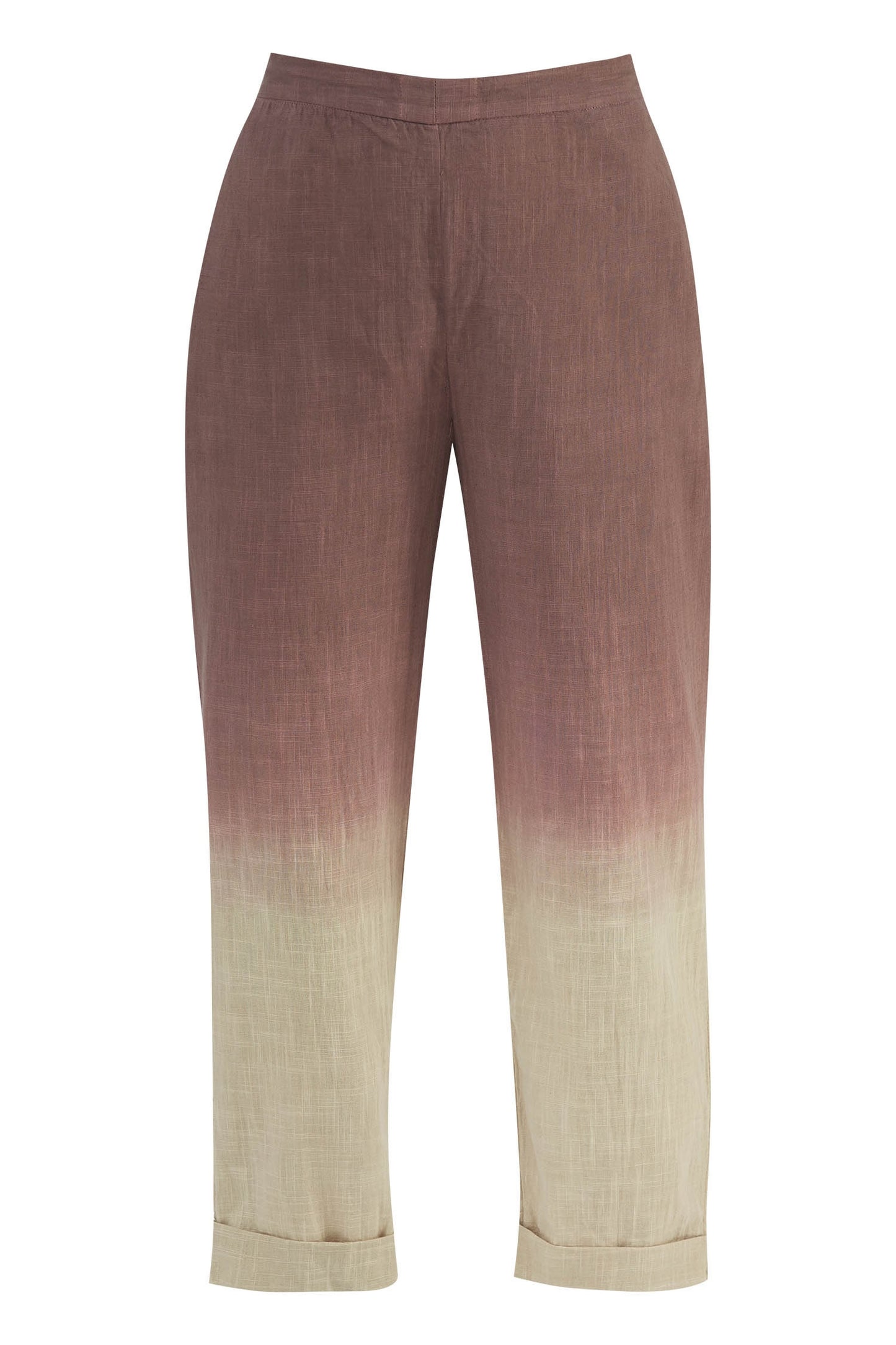 Ombre Straight Pants - Brown