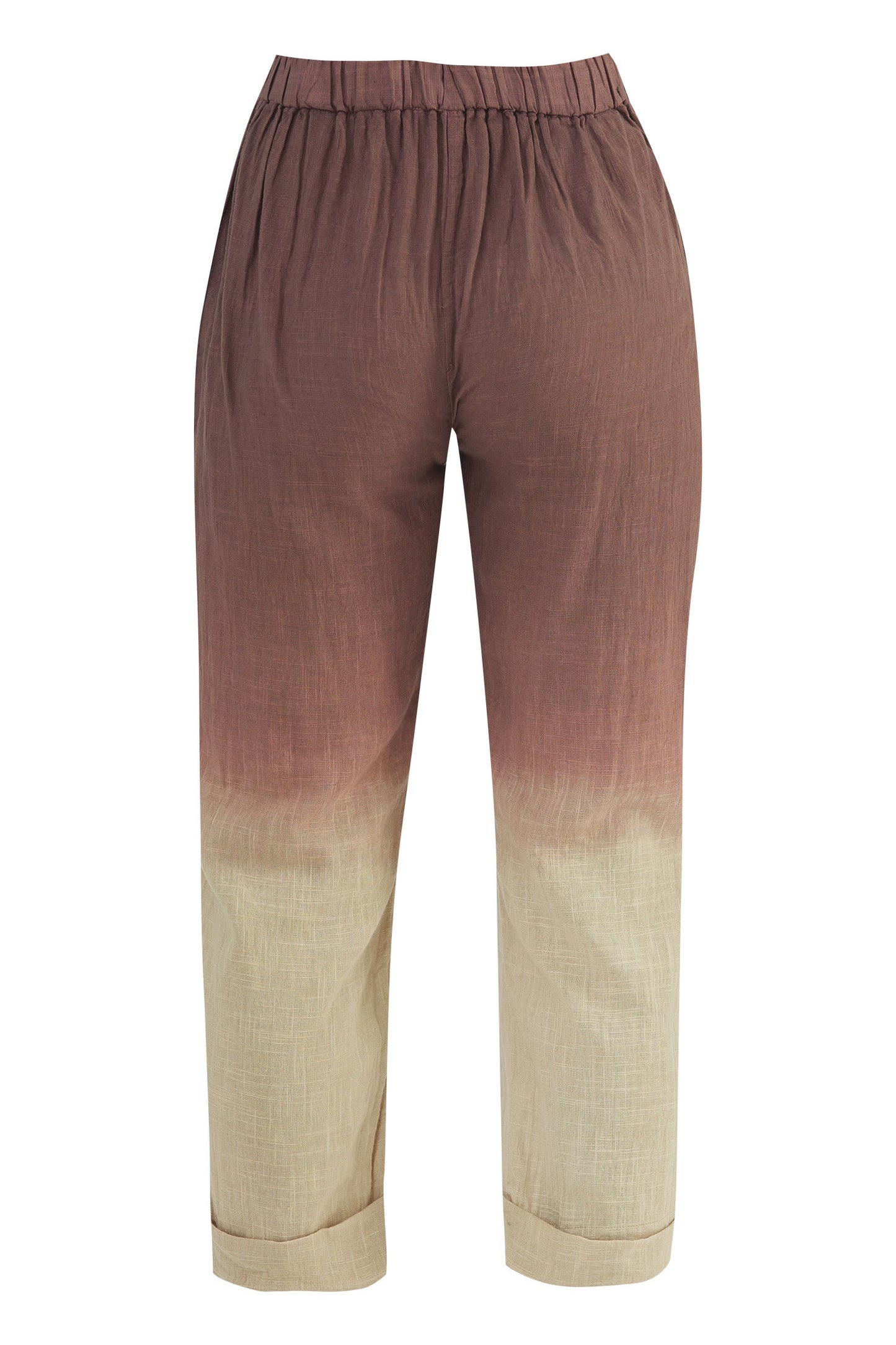Ombre Straight Pants - Brown